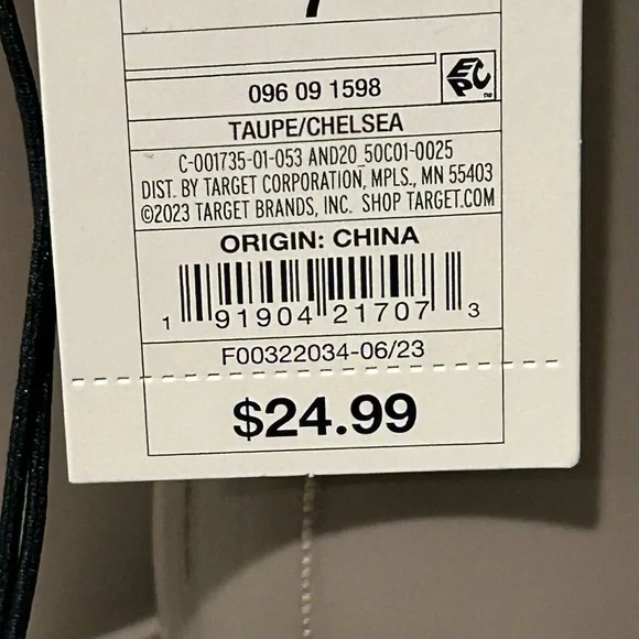 A New Day Chelsea Rain Boots Women's US 7 Taupe Waterproof Round Toe Slip On - Picture 10 of 10